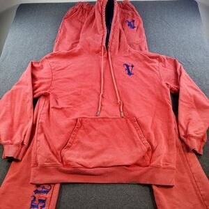 VALABASAS Tracksuit Set Hoodie & Pants Red Drawstring Big Logo